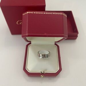 Cartier Love Ring: White Gold size 8 1/4